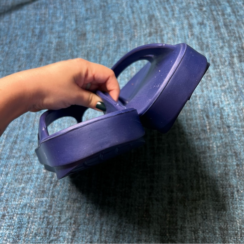 Oofos OOriginal Sandal Flip Flops in Navy Blue Men's Size 10 Recovery Shoes - Picture 7 of 9